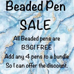 Beaded Pen Bundle Offer B3G1 FREE + Discount Shipping. $18 + $4.99 shipping